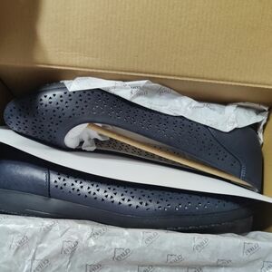 Clarks Men's Dark Blue Perforated Loafers